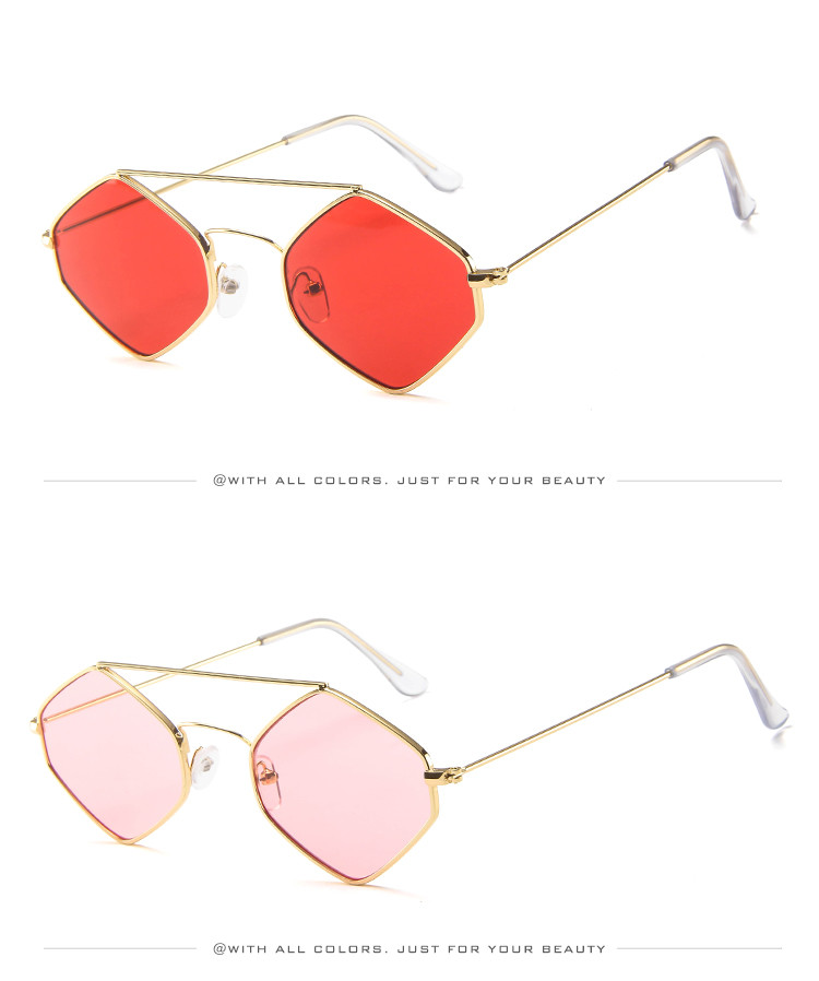 Diamond Women Men Retro Outdoor Metal Frame Sunglasses UV400