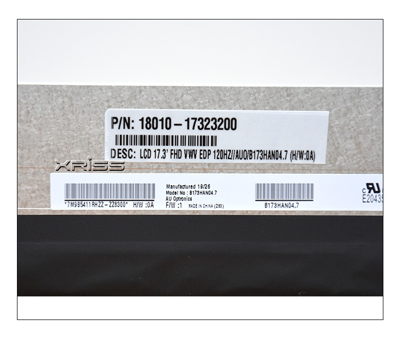 120Hz Laptop LCD Screen B173HAN04.7 40Pins For MSI MS-17F2 ASUS FX706LI FX706IU