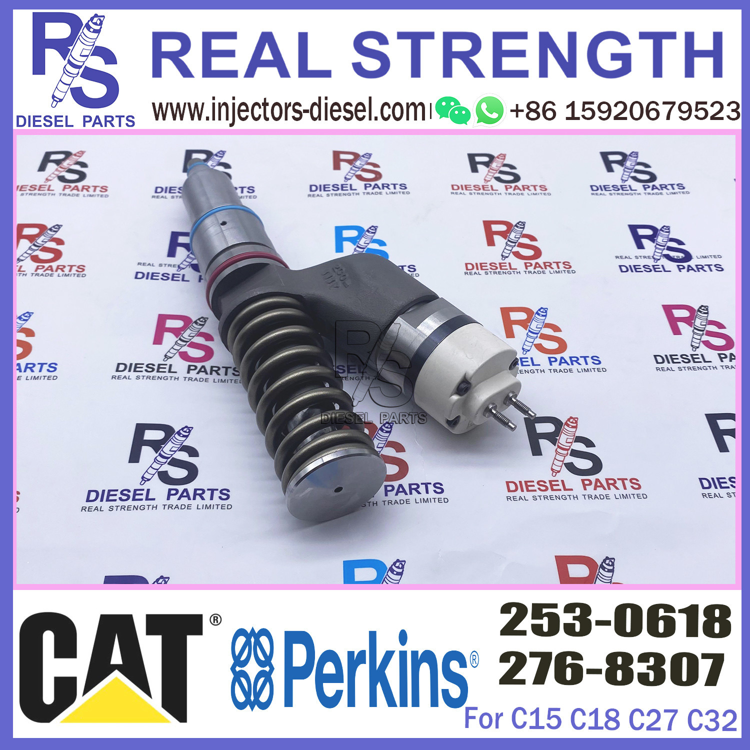 Diesel Engine Fuel Injector Excavator Accessories Diesel Motor Parts 2530618 253-0618 for Caterpillar CAT 385C 657E C15