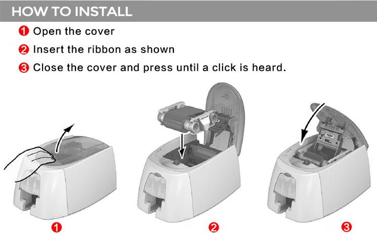 CBGR0100C YMCKO Color Ribbon 100 Prints Compatible with Badgy100 Badgy200 Printer