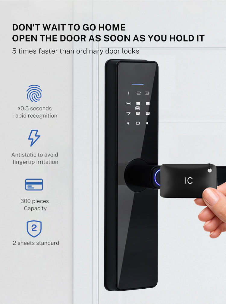 Home Face Recognition Door Lock System With Aluminum Alloy Panel / Handle