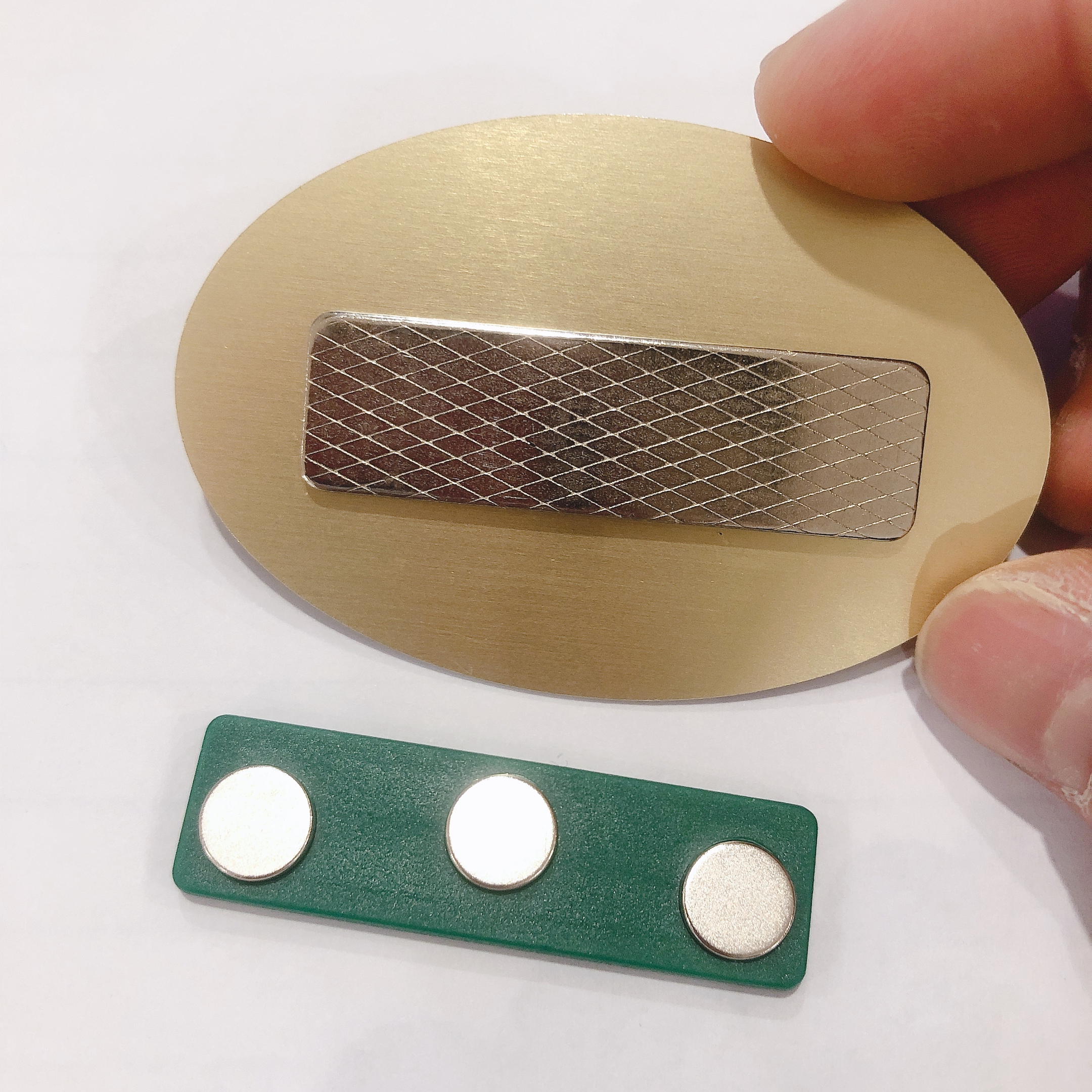 Metal Plastic Magnetic Name Holders Reusable With N35 Neodymium