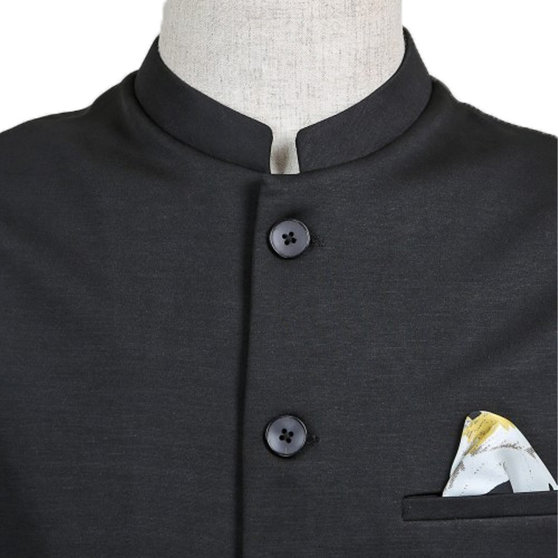 Custom Business Casual Suit Jacket Cotton Silk Solid Waistcoat