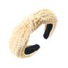 Buy cheap Velvet Handmade Beaded Headband Knot Wide Brim Hair Band from wholesalers