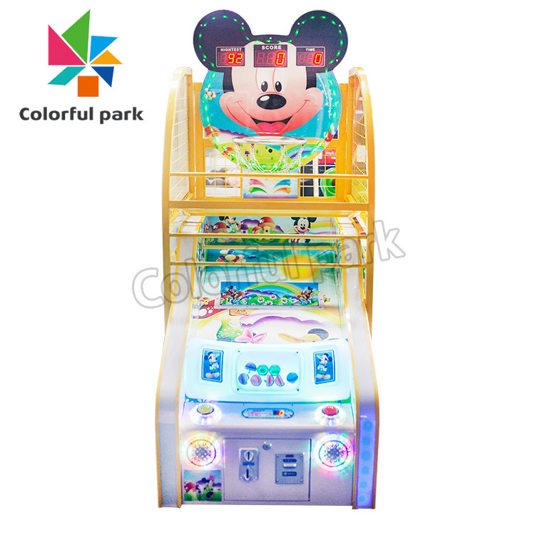 Mickey Mouse Kid Arcade Machine , 80W Mini Basketball Arcade Machine