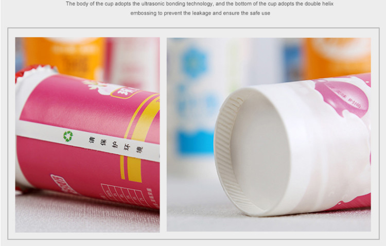 Biodegradable Individual Frozen Paper Yogurt Cup ODM 6oz PP PE Food Grade