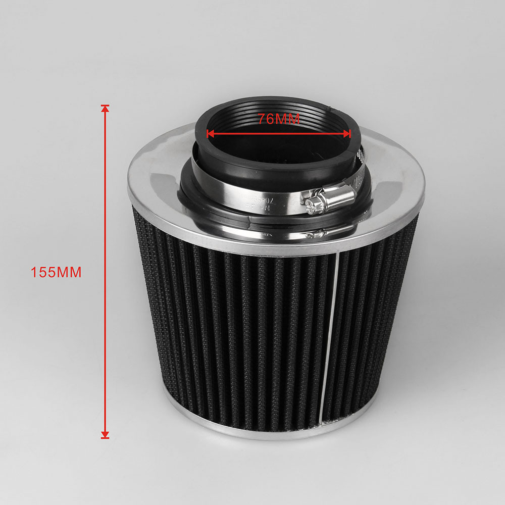ES-1116 Factory supply universal car refit filter 76mm air filter black color