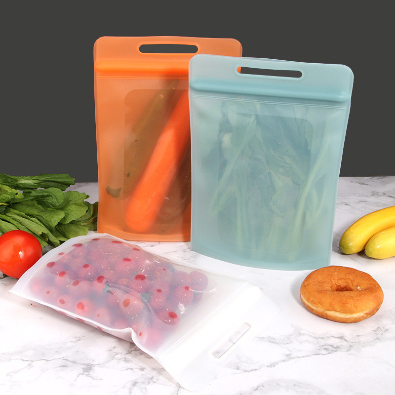 Reusable Silicone Storage Bag Microwave And Dishwasher Safe Leak-Free BPA Free