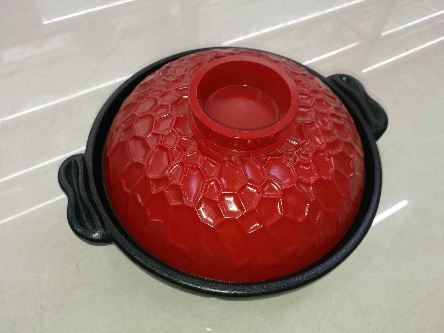 Restaurant Porcelain Dinnerware Sets / Porcelain Pots Iron Plate with Wood Stand Dia. 16CM to 28CM
