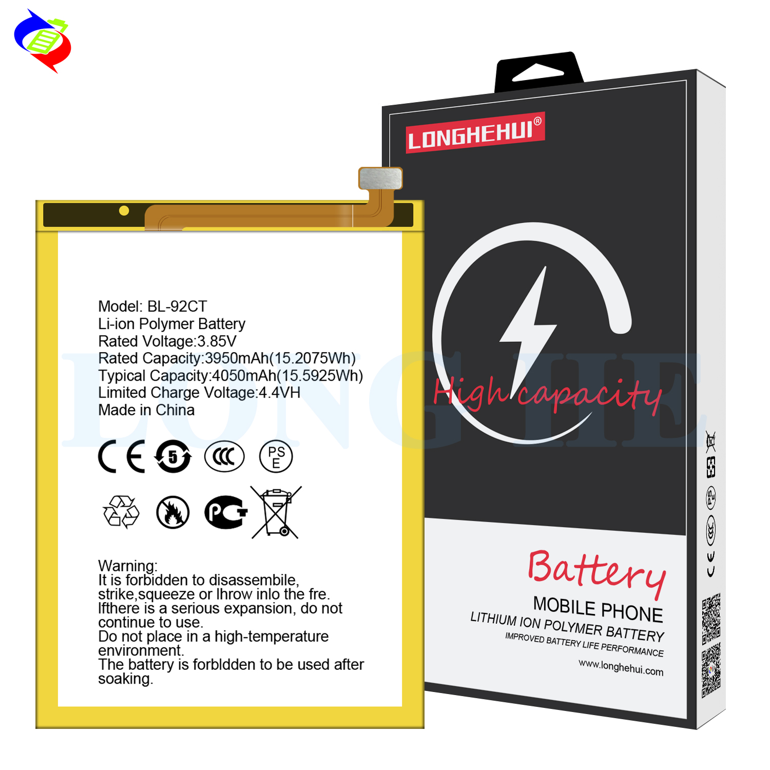 Stock Replacement Li-Polymer Battery BL-92CT for General GM 20 PRO 4050mAh MOQ