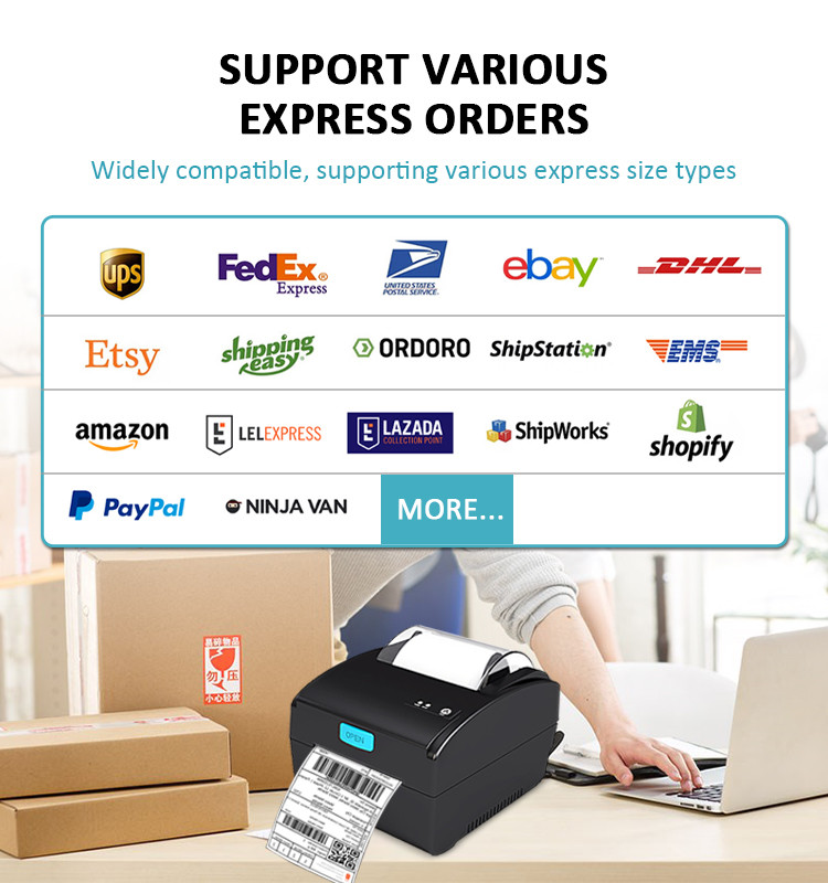 USB LAN BT Barcode Label Printer 3 Inch Thermal Label Printer OEM ODM