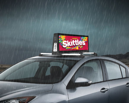 IP65 Outdoor Advertising Taxi Top Led Display 4g Wifi P2.5 P3 P4 P5