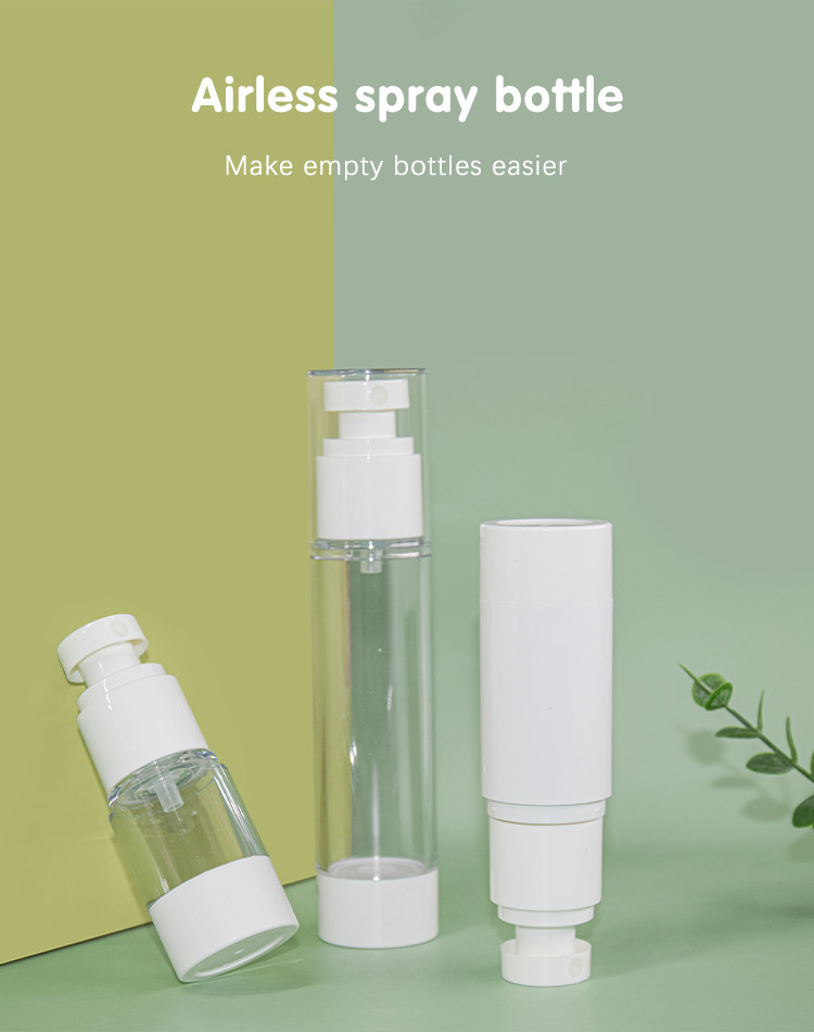 UKP21 15ml 30ml 50ml AS Airless Bottle With Spray Pump Fine Mist Cosmetic Packaging