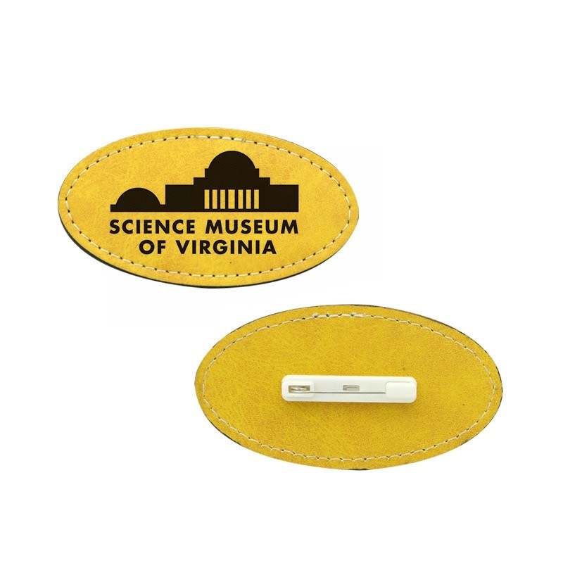 Blank Sublimation Leather Badge Name Tag For Sublimation Heat Transfer Printing