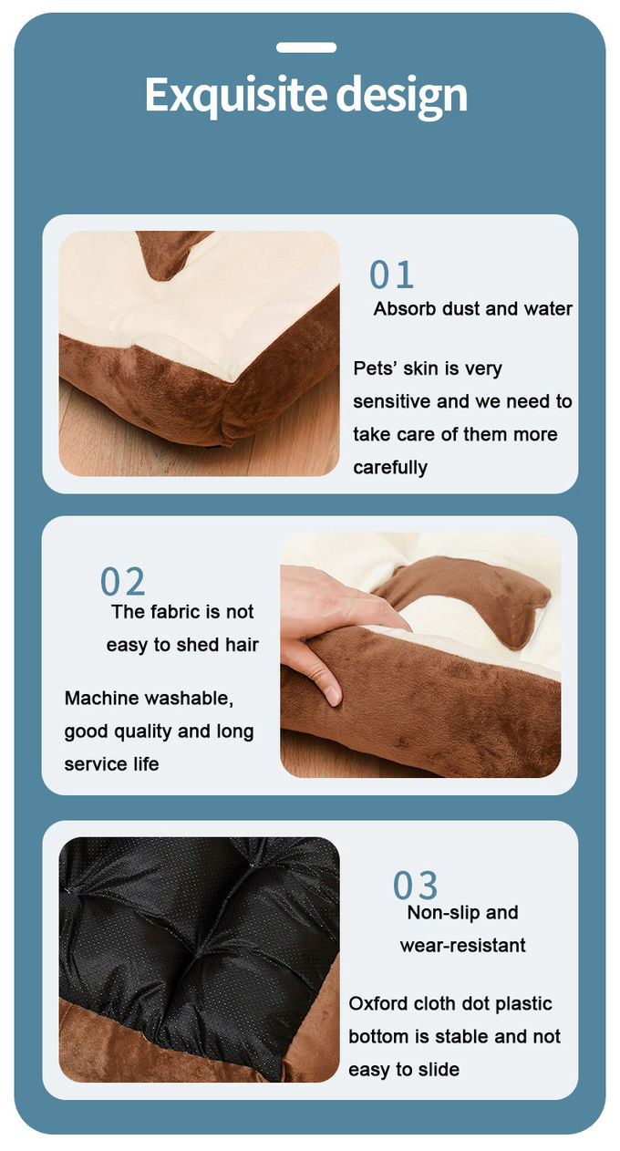 Waterproof Dog Cat Pet Calming Beds Cosy XXS-XXL In Bedroom Living Room