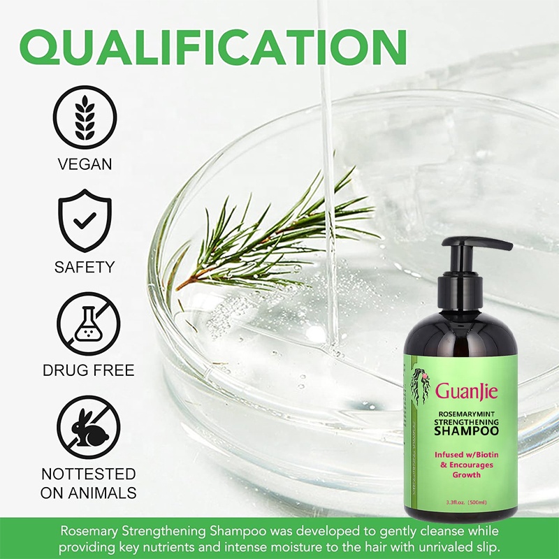 Unisex Peppermint Rosemary Shampoo Sulfate-Free for Hydrating and Cruelty-Free Care