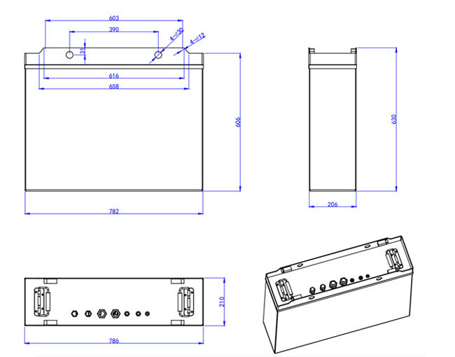 25.6V 277Ah Deep Cycle Forklift Battery Lifepo4 Lithium Battery 7091Wh High Energy Density