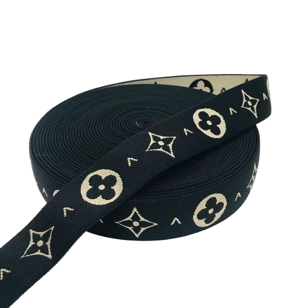 High quality 40mm Jacquard Elastic Bands Polyester Rubber Band Stretch Webbing