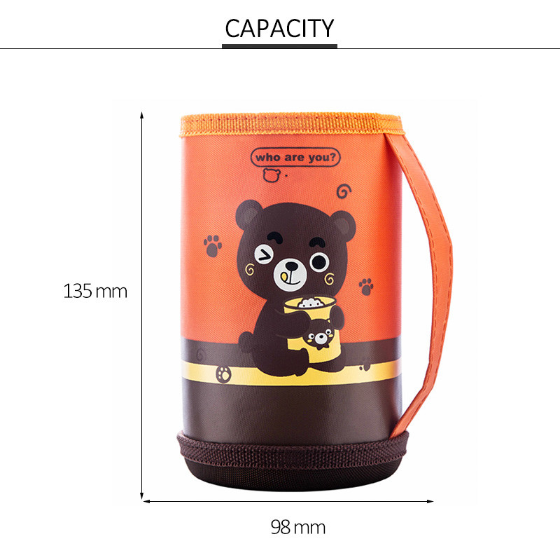 H13.5CM Cute Cartoon Printing Insulated Baby Bottle Carrier