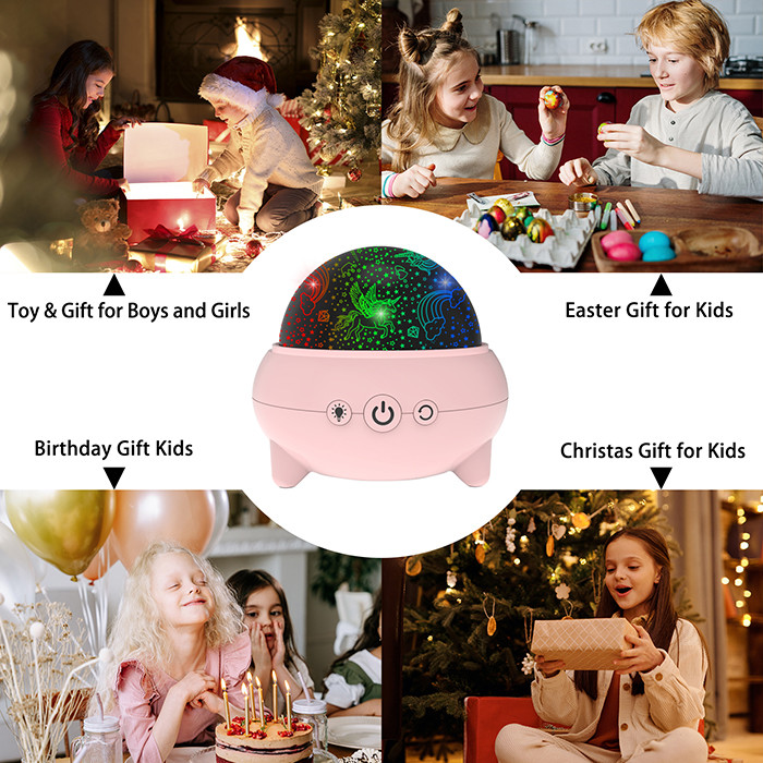 Practical Unicorn Starry Night Light Projector Multicolor For Kids Room