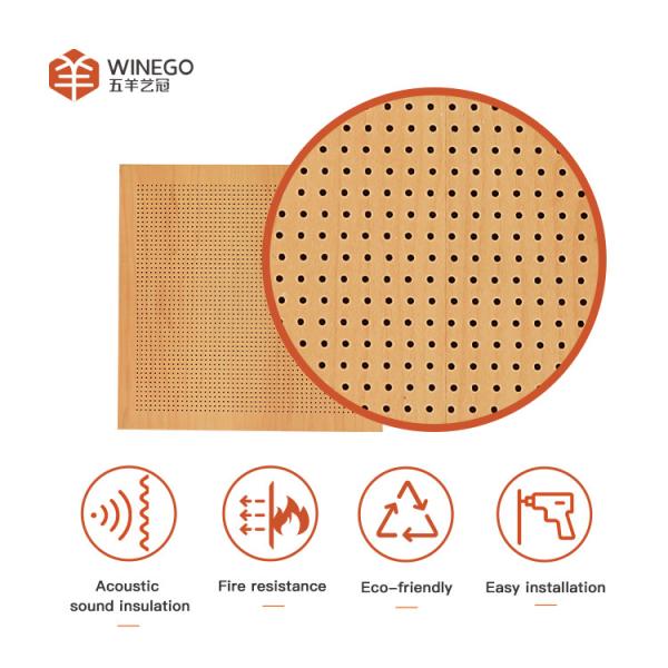Interior Decorative Sound Absorbing Wall Panels Micro Perforation CE FSC