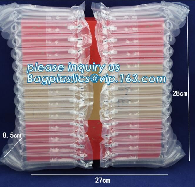 Anti-Shock Reusable Plastic PVC Inflatable Bubble Liner Protective Pac Red Wine Bags Protector For Fragile bagease pack