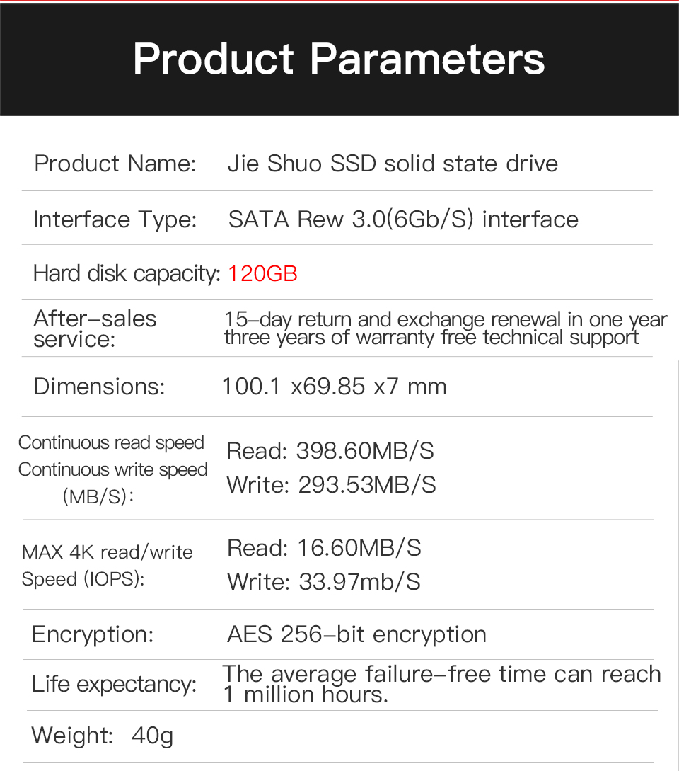 Sata 3.0 SSD Solid State Drive 120GB SSD Internal Hard Drive For Desktop