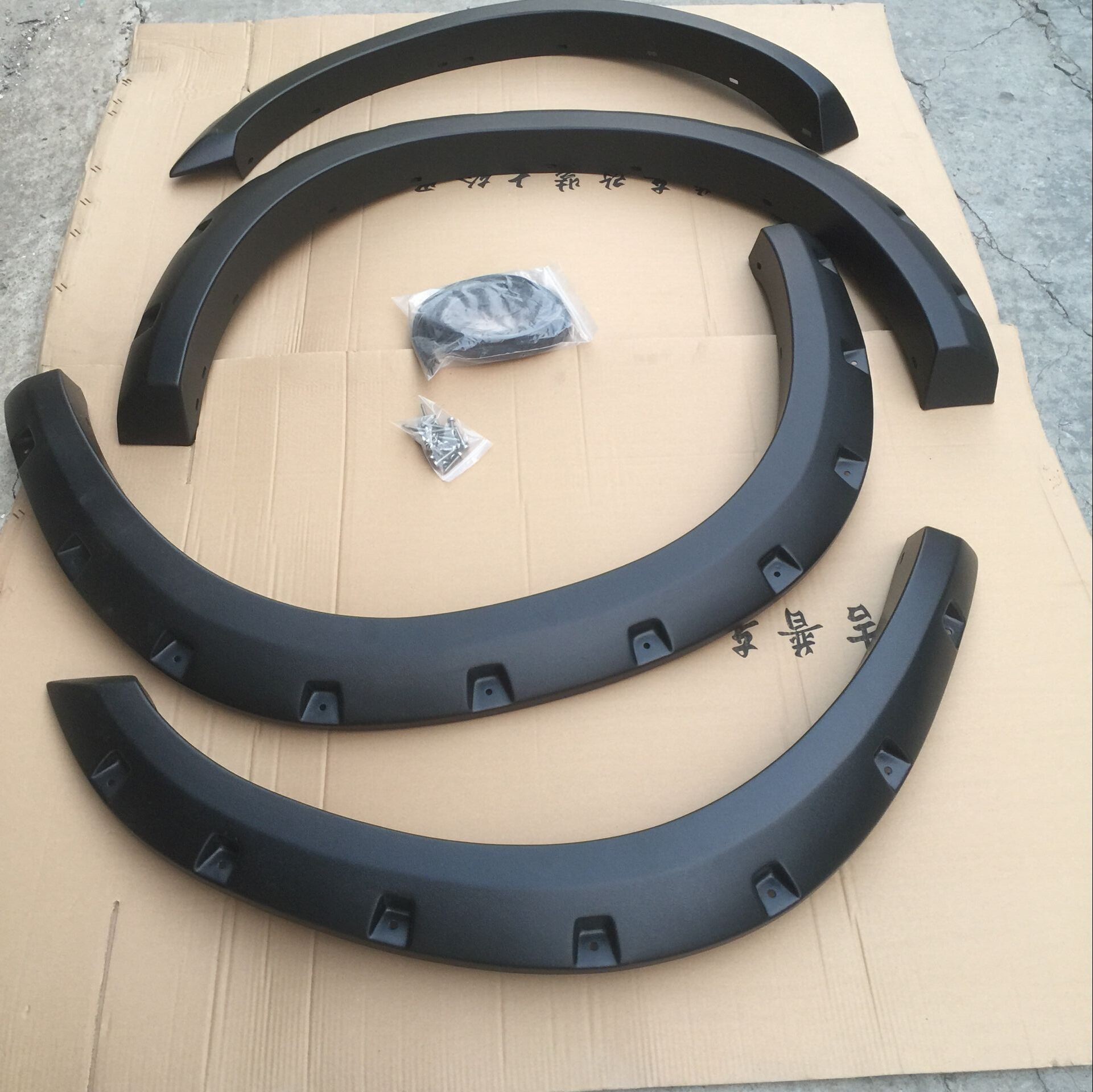 Smooth Plastic Car Fender Flares For Dodge Ram Textured Black