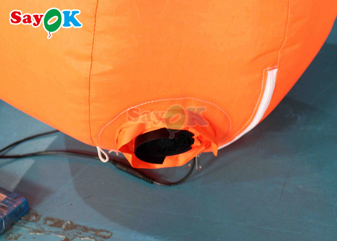 PVC Inflatable Halloween Decoration 4.9ft Pumpkin Shape LED Blown Up Model