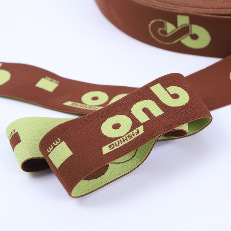 Custom Logo Woven Jacquard Elastic Waistband For Cap