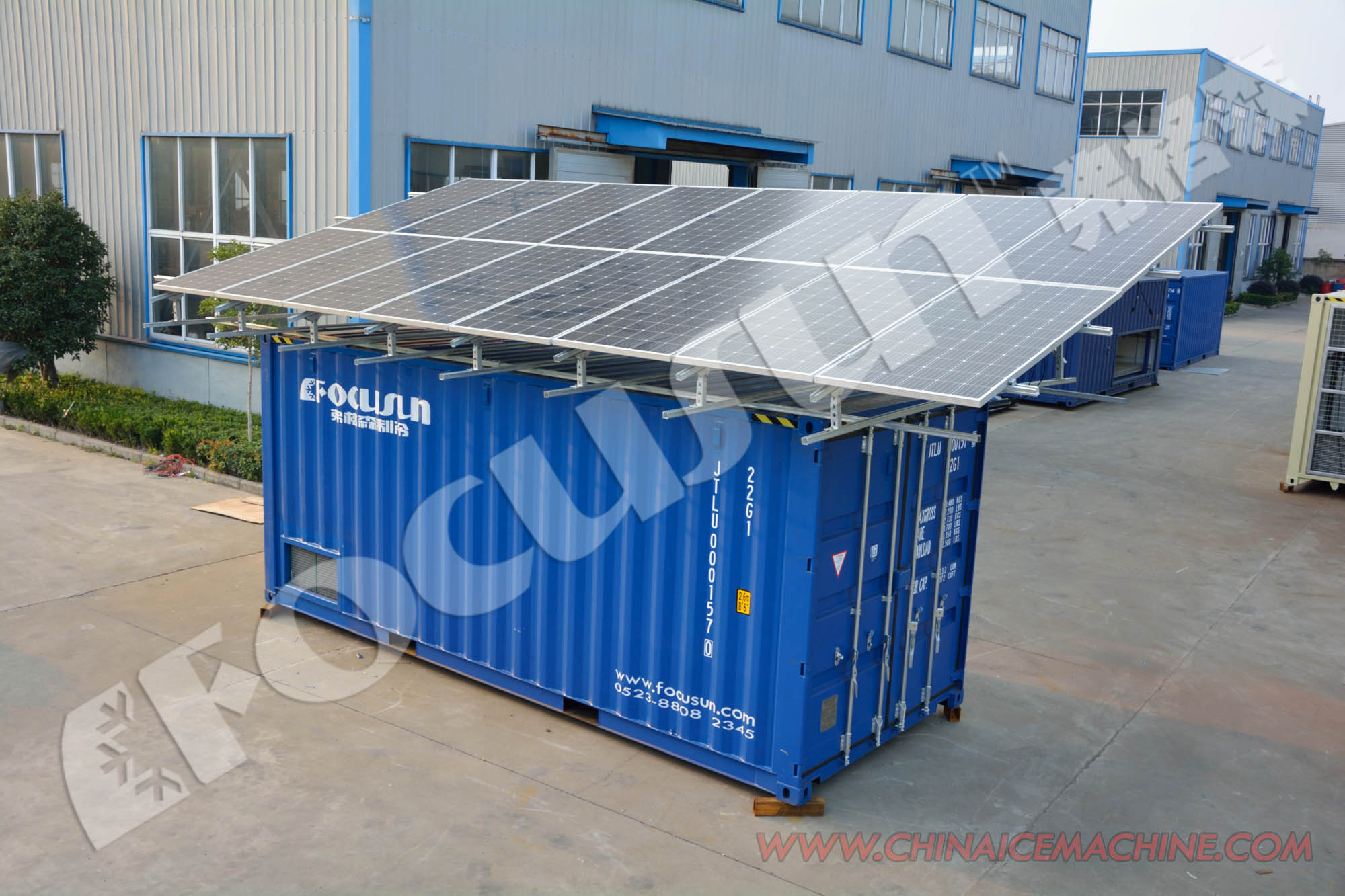 Containerized Cold Room with Lead-Acid Battery Solar Power Panel and Video Inspection