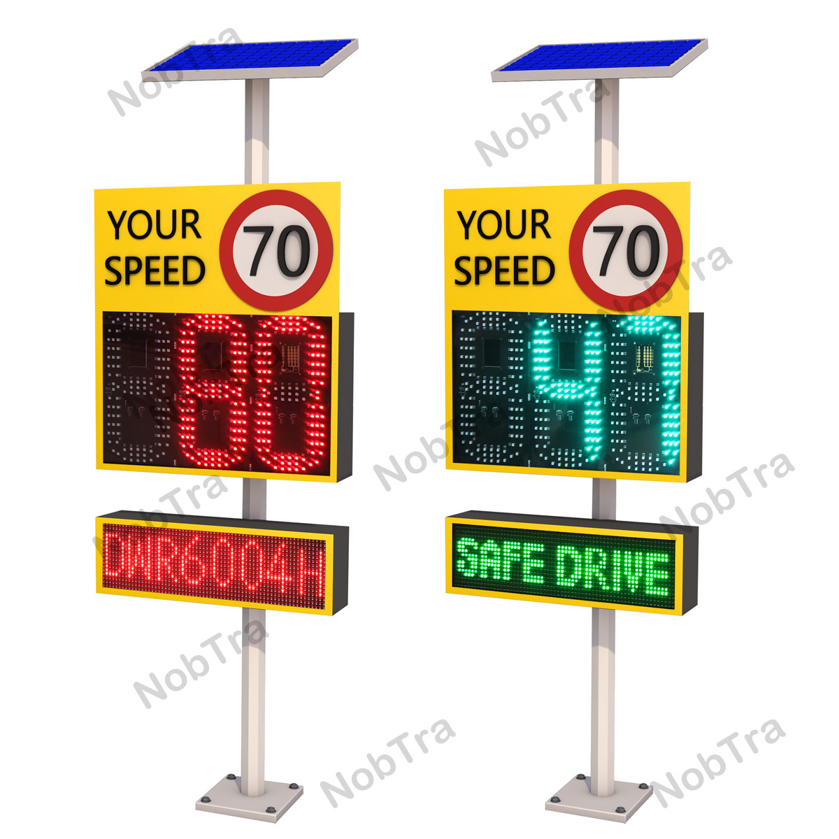 YOUR SPEED Symbols Solar Used Radar Speed Signs For 4 Way Intersection