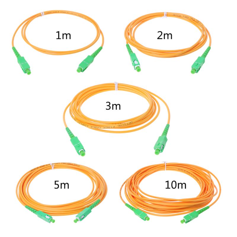 ELETECK APC-SC APC-SM Fiber Optic Jumper Cable 3mm Extension Patch Cord