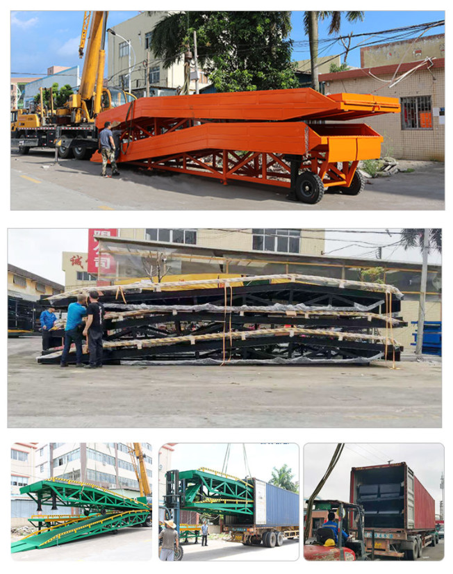 Portable Heavy Duty Loading Ramp 10m Steel Design For 10t Cargo