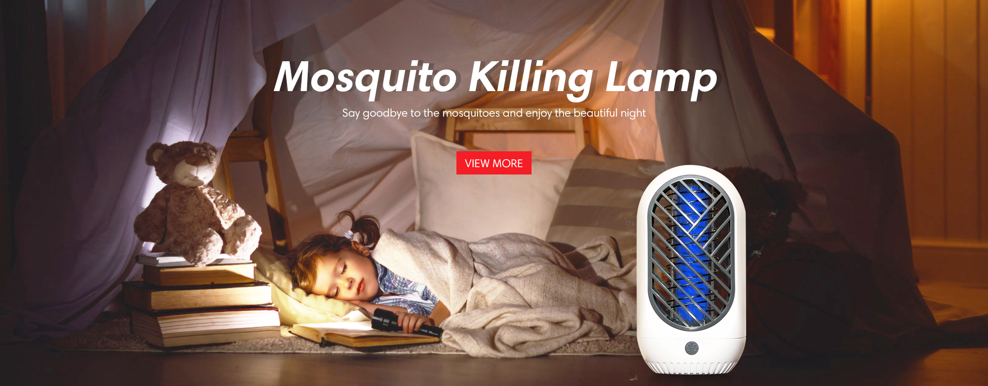 267g IPX4 Waterproof Camping Night Light UV Bug Zapper Rechargeable Mosquito Lamp