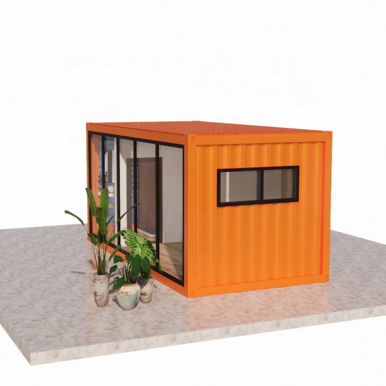 Outdoor Steel and Sandwich Panel Flat Pack Container House with Bathroom Made of 20ft/40ft