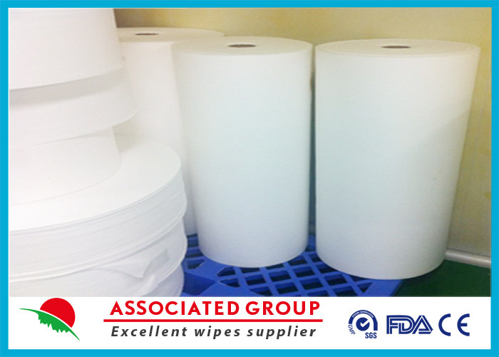 Jumbo Rolls Spunlace Nonwoven Fabric For Wet Wipes Cross Lapping