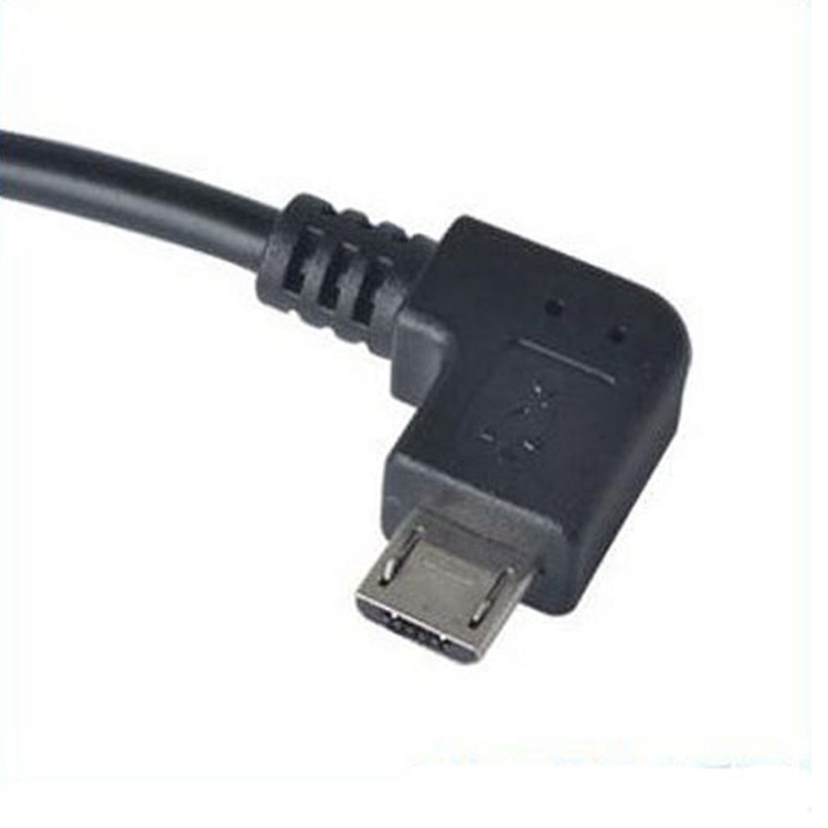 90 Degree Angle Micro B to USB Type A Female OTG Adapter Cable