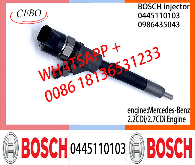 BOSCH Common Rail Injector 0445110103 0445110104 0445110207 0445110208 A6280700487 0986435043 for Mercedes-Benz 4CDi