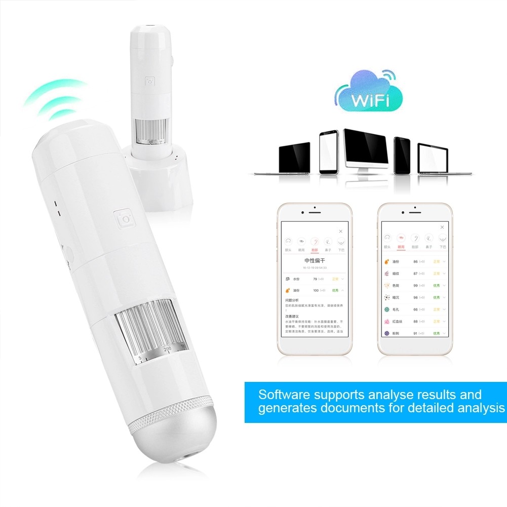 5-200X Wireless Wifi Hair Scalp Analyzer 200MP Camera Hand Held Easy To Operate