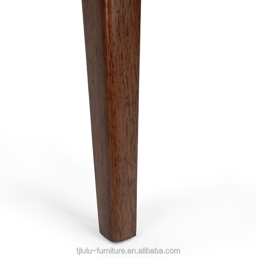 Mail Packing Nordic Modern Wood Structure Fabric Dining Chair For Restaurant Hotel Rubber Wood Frame