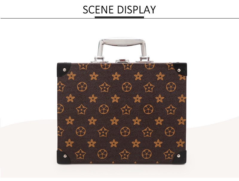 Women'S 24*13.5*19.5CM PU Lather makeup toiletry bag