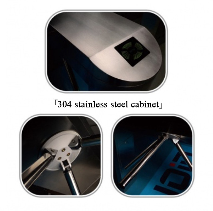Gym Waist Height Tripod Turnstile Gate Access Control Systems Bi Directional Pass