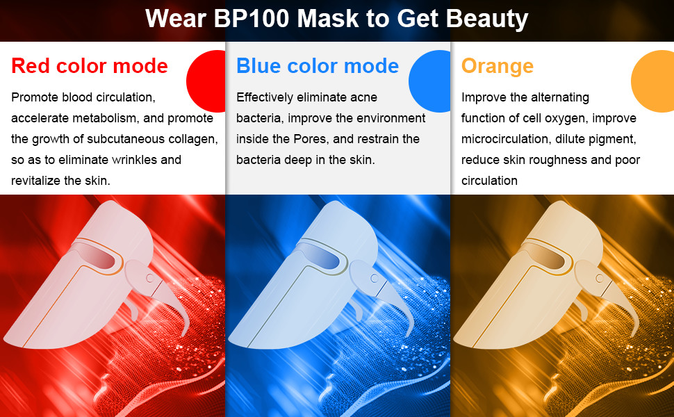 Near Infrared LED Light Therapy Mask , Red Light Therapy Mask