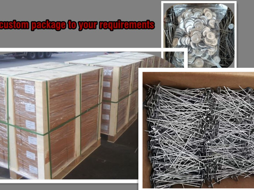 Metal Insulation Fasteners , Stainless Steel Lacing Anchors 2.5" long x 14 Gauge