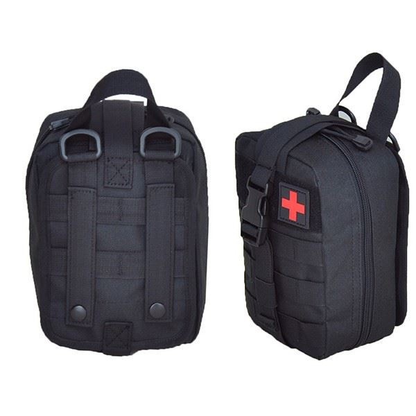Military First Aid Pouch Bag, Military Chest Shoulder Backpack, Outdoor Emergency Survival Kit Quick Release Design
