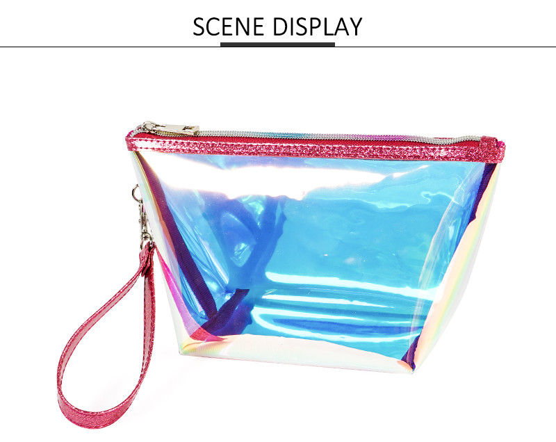 Clear Toiletry Hologram Clutch TPU Cosmetic Bag