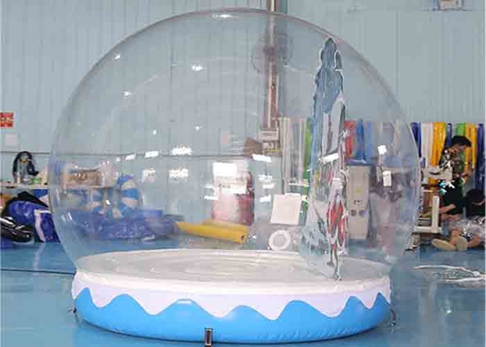 Inflatable Snow Globe Christmas Decoration Transparent Dome Bubble Tent With Air Blower