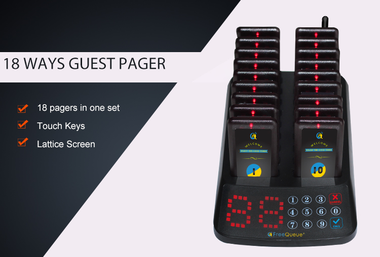 China export new design wireless touch keyboard token display queue call system for restaurant
