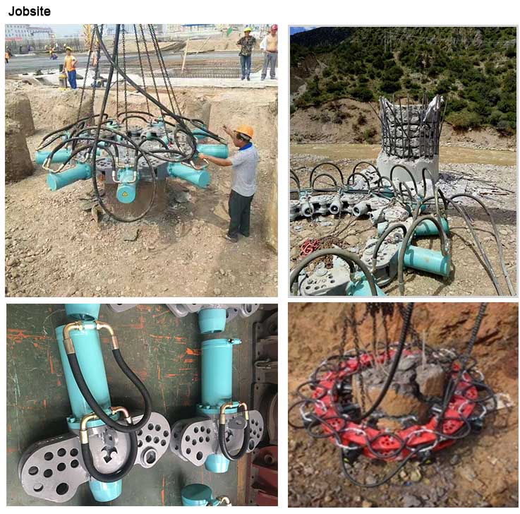Color Customized Pile Cutting Pile Breaker Machine for 1460-1970mm dia